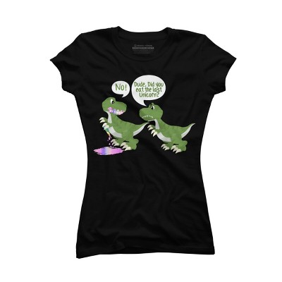 Junior's Design By Humans Dude, Did You Eat Last Unicorn By ZeusSE T-Shirt