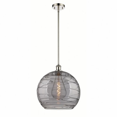 Athens Deco Swirl - 1 Light Pendant In Industrial Style-14.88 Inches Tall and 13.75 Inches Wide