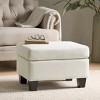 Elegant Ottoman,Versatile Foot Stools Ottoman,Rectangular Fabric Upholstered Ottoman, Accent Ottoman Chair With Durable Birch Legs-Cuddlewood - 2 of 4