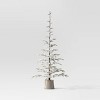 Pre-lit Flocked Balsam Fir Artificial Christmas Tree with Basket Base Warm White LED Lights - Wondershop™ - 3 of 4