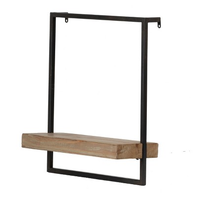 Wall Shelf With Simple Industrial Style, Floating Shelves For Hanging Cloths-Cuddlewood