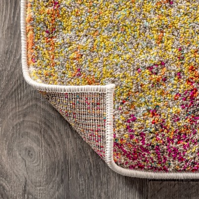 Luxe Soft Weave Abstract Cream & Pink Synthetic Area Rug