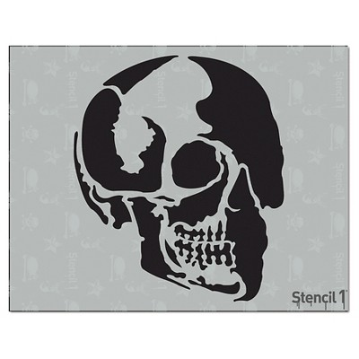 Stencil1 Skull Profile - Stencil 8.5" x 11"