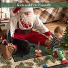 Christmas Area Rug Washbale Rug Plaid Rug with Pinecorn Xmas Rug - 3 of 4