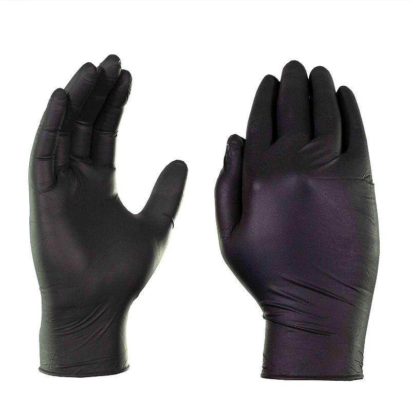 GlovePlus Powder Free Black Nitrile Gloves Large 100/Box GPNB46100, 4 of 6