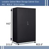 Metal Storage Cabinet, 42" Storage Cabinet with 2 Adjustable Shelves & 2 Lockable Doors for Office, Garage, Home - 2 of 4
