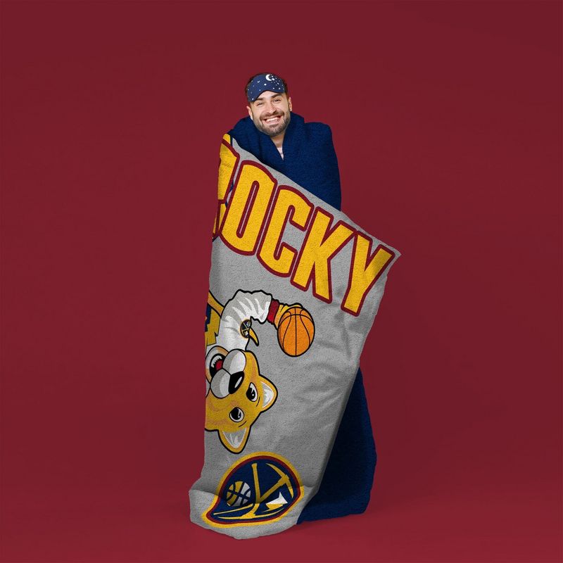 Sleep Squad Denver Nuggets Rocky Mascot 60 x 80 Raschel Plush Blanket, 6 of 7