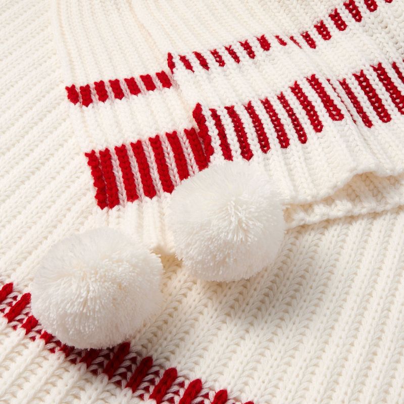 Border Stripe Rib Knit Throw Blanket - Hearth & Hand™ with Magnolia, 3 of 4