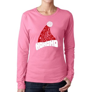 LA Pop Art All I Want for Christmas is You - Women's Word Art Long Sleeve T-Shirt - 1 of 4