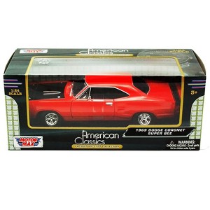 1969 Dodge Coronet Super Bee Red 1/24 Diecast Model Car by Motormax - 1 of 4