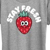 Women's - Instant Message - Stay Fresh Strawberry Short Sleeve Graphic T-Shirt - 2 of 4