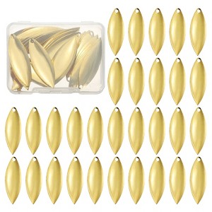 Unique Bargains Metal Curved Fishing Lure Blades with Plastic Storage Box 40 Pcs - 1 of 4