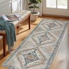 Abynow Medallion Diamond Faded Rustic Indoor Area Rug - 2 of 4