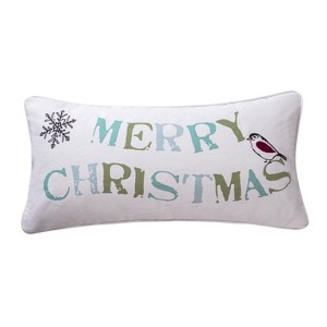 Holly Holiday Decorative Pillow Red - Levtex Home - 1 of 3
