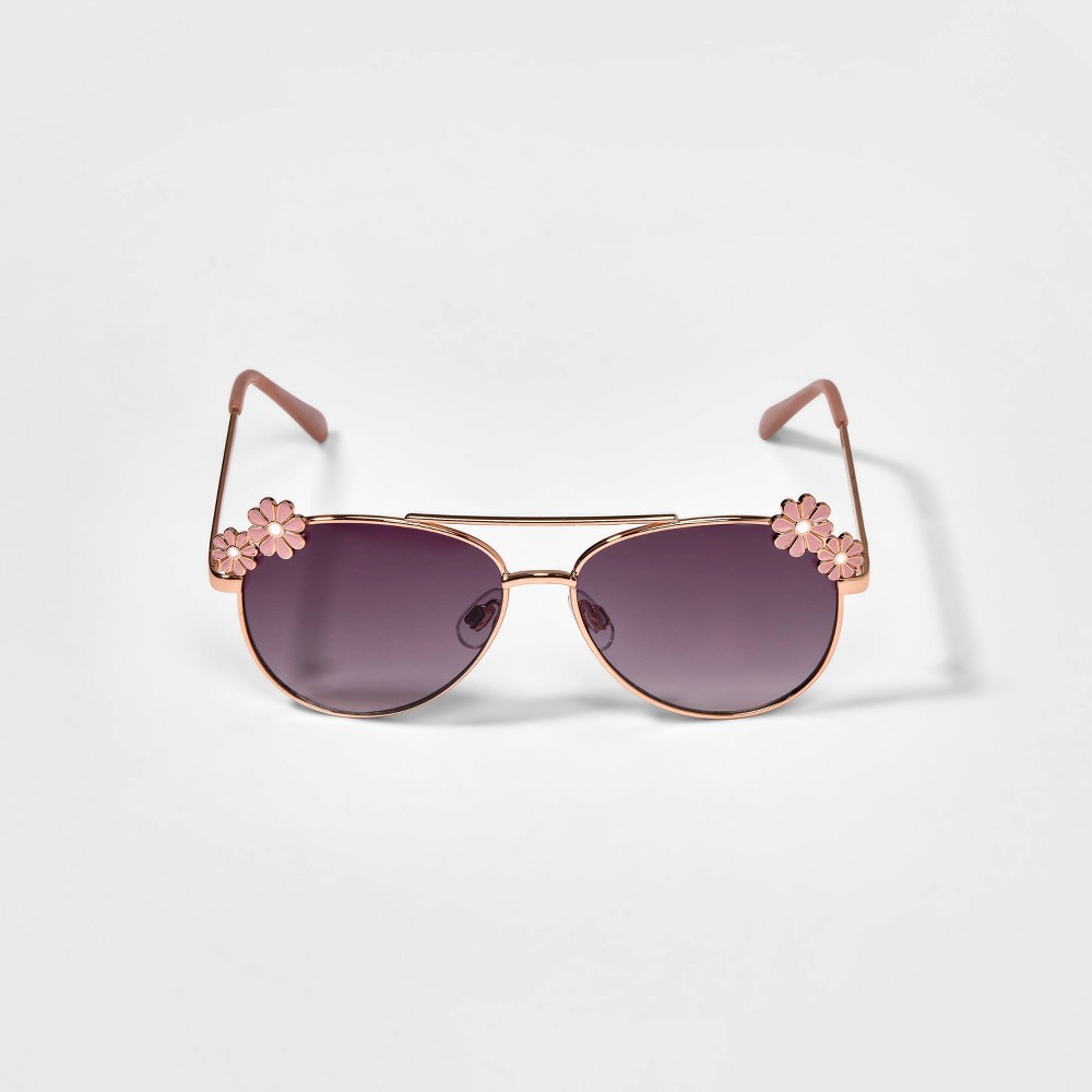 Kids' Flower Aviator Sunglasses - Cat & Jack Pink