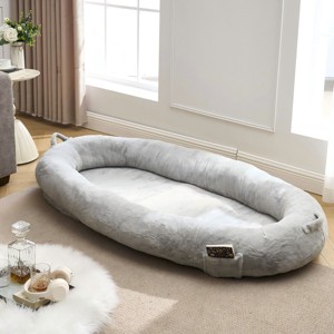 Human Dog Bed,Giant Extra Large Memory Foam Human Size Pet Bed for People with Storage Pocket Cover-Maison Boucle - 1 of 4