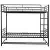 Full Over Full Metal Bunk Bed with Shelf and Guardrails - 4 of 4