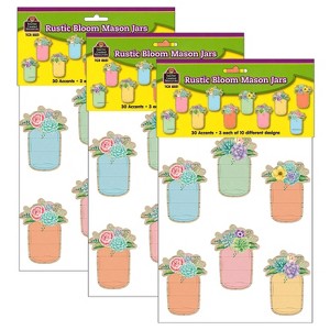 Teacher Created Resources Rustic Bloom Mason Jars Accents 30 Per Pack 3 Packs (TCR8551-3) - 1 of 2