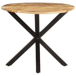 vidaXL Side Table Round End Sofa Table Living Room Coffee Table Solid Wood - 1 of 4