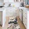 Abstract Marble Accent Rug, Soft Luxury Carpet for High Traffic Areas, Washable Rugs - 2 of 4