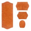 Waterford Tufted Bath Rug, Extra Soft and Absorbent, Non-Slip Bath Mats, Machine Washable bath rugs , 4 Pcs Set with Toilet Lid Cover, Terracotta - 2 of 4