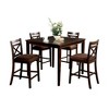 5-Piece Counter Height Dining Set with Square Table and 4 Cross Back Chairs - 2 of 4