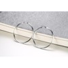Large Plain Hoop Earrings for Women Silver Tone Stainless Steel Ginger Lyne Collection - 2 of 4