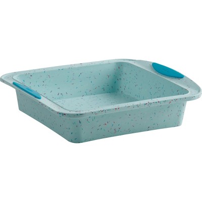 Trudeau Square Cake Pan Confetti Blue 8" x 8"