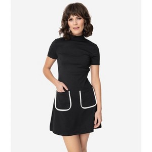 Smak Parlour Mock Turtleneck Wave Maker Mini Dress - 1 of 4