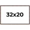 PosterPalooza | 32x20 Thin Bamboo Picture Frame, UV Acrylic, 2 Finishes - Gold and Brown - 2 of 4