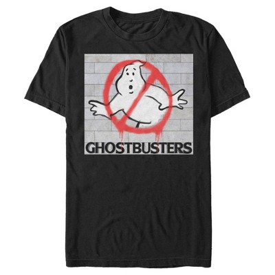 Men's Ghostbusters Brick Spray Logo T-shirt - Black - 2x Large : Target