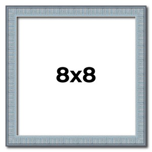 PosterPalooza | Square Textured Blue Picture Frame - UV Acrylic, Foam Board Backing, Hanging Hardware - 1 of 4