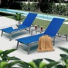 Kozyard Outdoor Folding Aluminum Lounge Chair with Table, 5-Position Adjustable, No Assembly Required — Perfect for Patio, or Poolside - 2 of 4