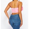 Women's Cabbage Roses Satin Crop Top - Hot & Delicious - 3 of 3