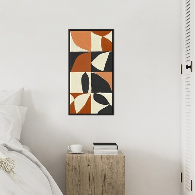 Modern Abstract Earth Tones Canvas Print with Black Frame