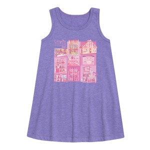 - Barbie - Living the Dream Graphic Sleeveless Aline Dress - 1 of 2