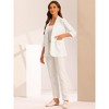 Allegra K Women's Work Office Lapel Collar Dressy Casual Suit Stretch Blazer - 4 of 4