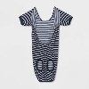 Striped Dog and Cat Matching Family Pajamas - Navy - 3 of 4