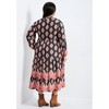 Avenue Women's Plus Size Everlasting Bordered Print Blouson Sleeve Dress - image 3 of 4