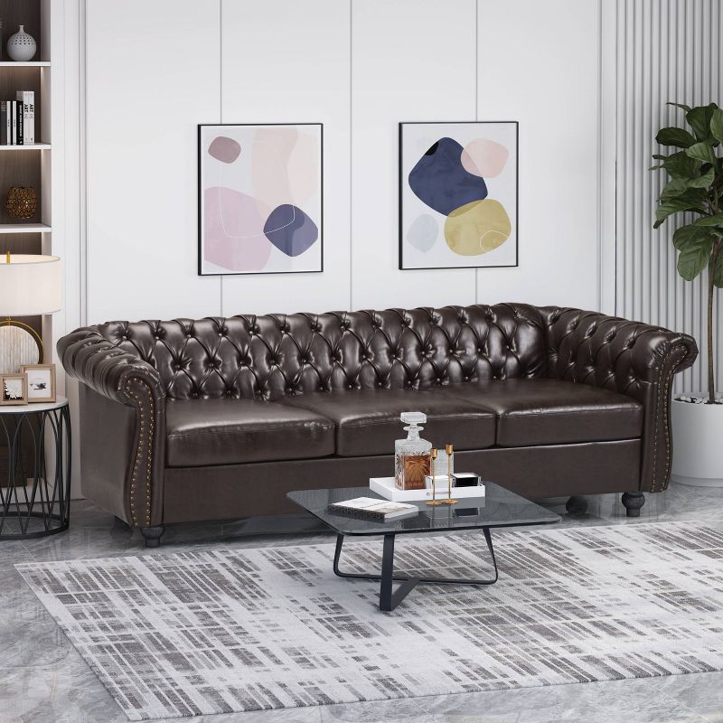Parksley Tufted Chesterfield Sofa - Christopher Knight Home, 3 of 10