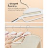 30/50-Pack Heavy Duty Plastic Hangers with S-Shaped Opening, 360° Swivel Hook Space Saving Closet Organizers - 3 of 4