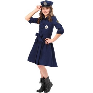 HalloweenCostumes.com Police Officer Cop Costume for Girls - 1 of 2