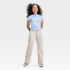 Girls' Bonjour Graphic T-Shirt - Blue - 4 of 4