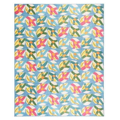 Spring Multicolor Synthetic Rectangular Washable Rug 2' x 3'