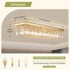 Ludomide Luxury Flush Mount Ceiling Light Fixture, Rectangular Raindrop Crystal Chandelier for Dining Room - 2 of 3