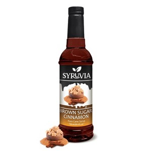 Syruvia Brown Sugar Cinnamon Syrup - 25.4 fl oz. Premium Flavoring Syrup For Coffee - 1 of 4