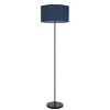 Cal Lighting 150W 3 wayt Cromwell Metal Floor lamp with Navy Blue Linen Shade - 3 of 4
