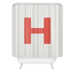 Deny Designs April Lane Art Block Monogram Shower Curtain - 1 of 3