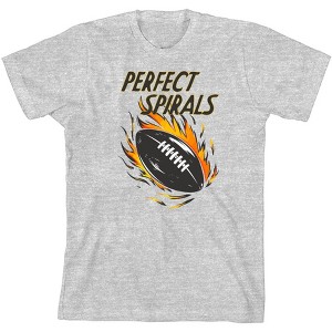 "Perfect Spirals" Flaming Football Youth Short Sleeve Tee - 1 of 2