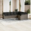 vidaXL Garden Sofa Set Grey PE rattan, powder-coated steel, polyester - 2 of 4